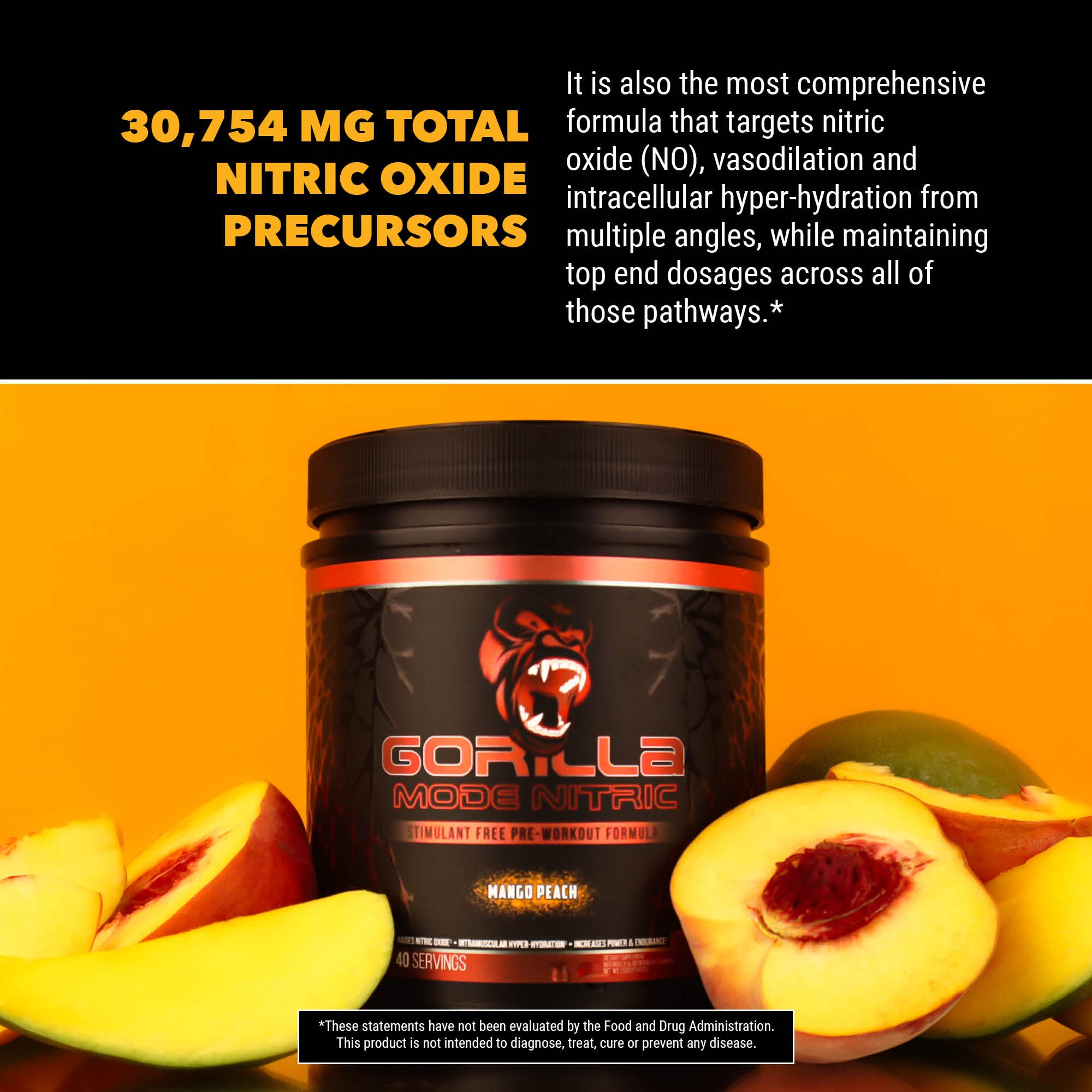 Gorilla Mode Nitric Stimulant Free Pre-Workout – Best Tasting and Most Effective Stimulant Free Pre-Workout/Massive Pumps · Vasodilation · Power / 700 Grams (Cherry Blackout)