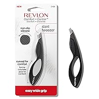 Revlon Comfort and Control Tweezer, Easy to Use Eyebrow Tool with Wide Grip, 1 count