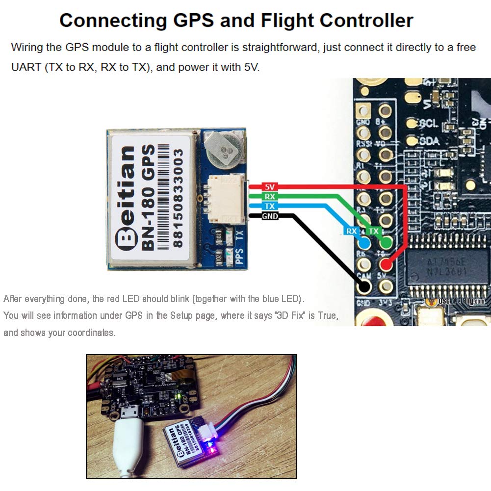 DIYmalls BN-180 GPS Module TTL Dual Glonass GPS for Arduino Raspberry Pi Pixhawk Aircraft CC3D Betaflight Flight Control