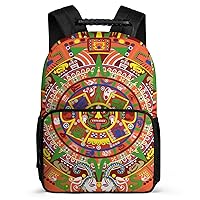 Aztec Calendar Laptop Backpack Lightweight 16 Inch Travel Backpack Shoulder Bag Daypack for Men Women