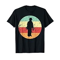Fireman Style Firefighter Cool Retro 1970's Style Circle T-Shirt