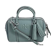 Tory Burch 149977 Thea Mixed Materials Arctic Green With Silver Hardware Leather/Suede Women's Mini Satchel Bag