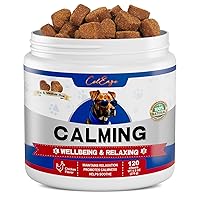 Calming Chews for Dogs - Dog Anxiety Relief,Dog Calming Treats, Dog Calming Chews, Aid with Anxiety Caused by Separation, Barking, Vet Visits, Thunderstorms 120 Count