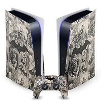 Head Case Designs Officially Licensed Batman DC Comics Collage Distressed Logos and Comic Book Vinyl Faceplate Sticker Gaming Skin Decal Cover Compatible with PS5 Disc Console & DualSense
