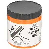 Sax True Flow Water Soluble Block Printing Ink - 8 Ounce Jar - Orange