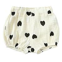 iiniim Baby Girls Cotton Linen Bloomers Basic Shorts Washable Reusable Diaper Cover