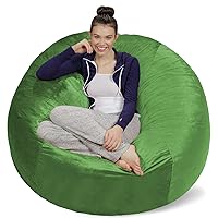 Sofa Sack - Plush Ultra Soft Bean Bag Chairs for Kids, Teens, Adults - Memory Foam Beanless Bag Chair with Microsuede Cover - Foam Filled Furniture for Dorm Room - Lime 5'