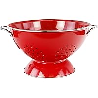 Calypso Basics by Reston Lloyd Powder Coated Enameled Colander, 5 Quart, Red