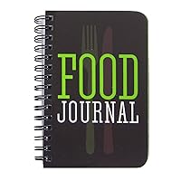 BookFactory Food Journal/Food Tracking Diary/Diet Journal - 120 Pages, Durable Thick Translucent Cover, Wire-O Binding, 3 1/2” x 5 1/4