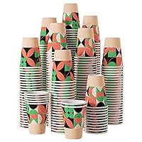 Turbo Bee 270 Pack 12oz Paper Cups, Disposable Paper Coffee Cups, Hot/Cold Beverage Drinking Cups for Water, Paper Water Cups 12 Ounce, Suitable for Party, Picnic, Travel and Events