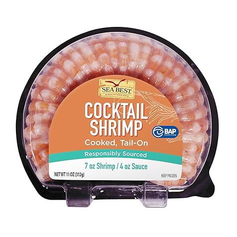 Sea Best Half Moon Style Shrimp Rings with Sauce, 11 Ounce