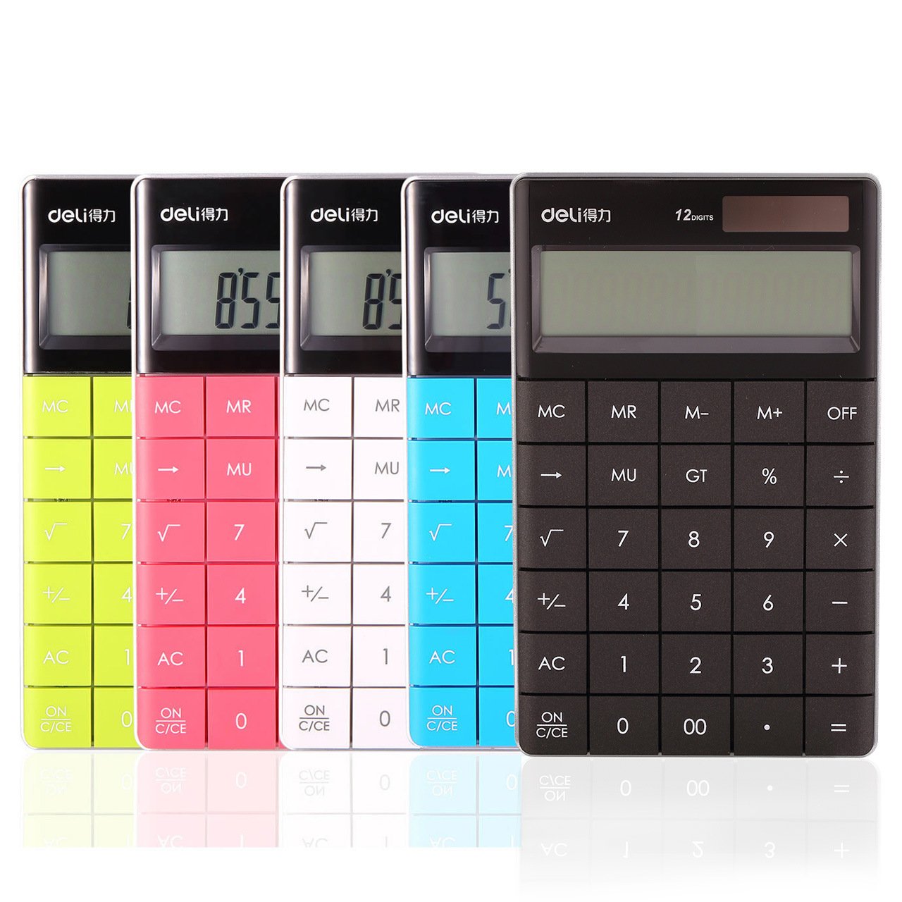 12 Bit Calculator, Standard Function Desktop Calculator Desktop Calculator Office Calculator (Red)