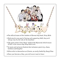 WSNANG K-POP S-Kids Boy Group Gift Love stay Necklace SKZ Stay Fans Jewelry Gift K-POP Music Lover Merchandise
