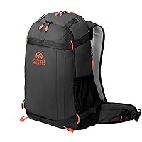 OutdoorMaster Ski Backpack, 35L Sport Travel Backpack for Snowboard, Ski, Hiking, Cycling - Made from Recycled Materials - Black