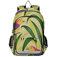 ALAZA Tropical Birds Plants Exotic Flora and Fauna Casual Backpack Bag Travel Knapsack Bags