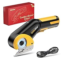 SnapFresh Cordless Electric Scissors, 4V Electric Mini Cutter, Carpet and Cardboard Cutter with A Replacement Blade, Rotary Cutter for Cardboard