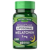 Nature's Truth Liposomal Melatonin Softgels | 5mg | 60 Count | Non-GMO & Gluten Free Supplement