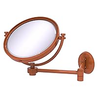 Allied Brass WM-6G/5X-ASP 8 Inch Wall Mounted Extending Make-Up Mirror 5X Magnification with Grooved Accent, Autumn Sparkle