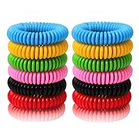Mosquito Bracelets, 18 Pack Individually Wrapped Mosquito Bands for Adult Kids, DEET Free, Natural and Waterproof Wristband