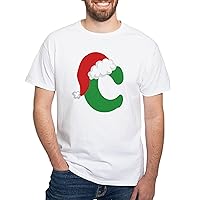 CafePress Christmas Letter C Alphabet White T Shirt White Cotton T-Shirt