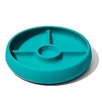 Tot Silicone Divided Plate Teal