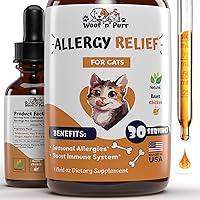 Natural Allergy Relief for Cats - Supports Allergy & Itch Relief for Cats - Cat Allergy - Cat Itch Relief - Cat Itchy Skin Relief - Cat Allergy Relief for Cats - Cat Supplements & Vitamins - 1 fl oz