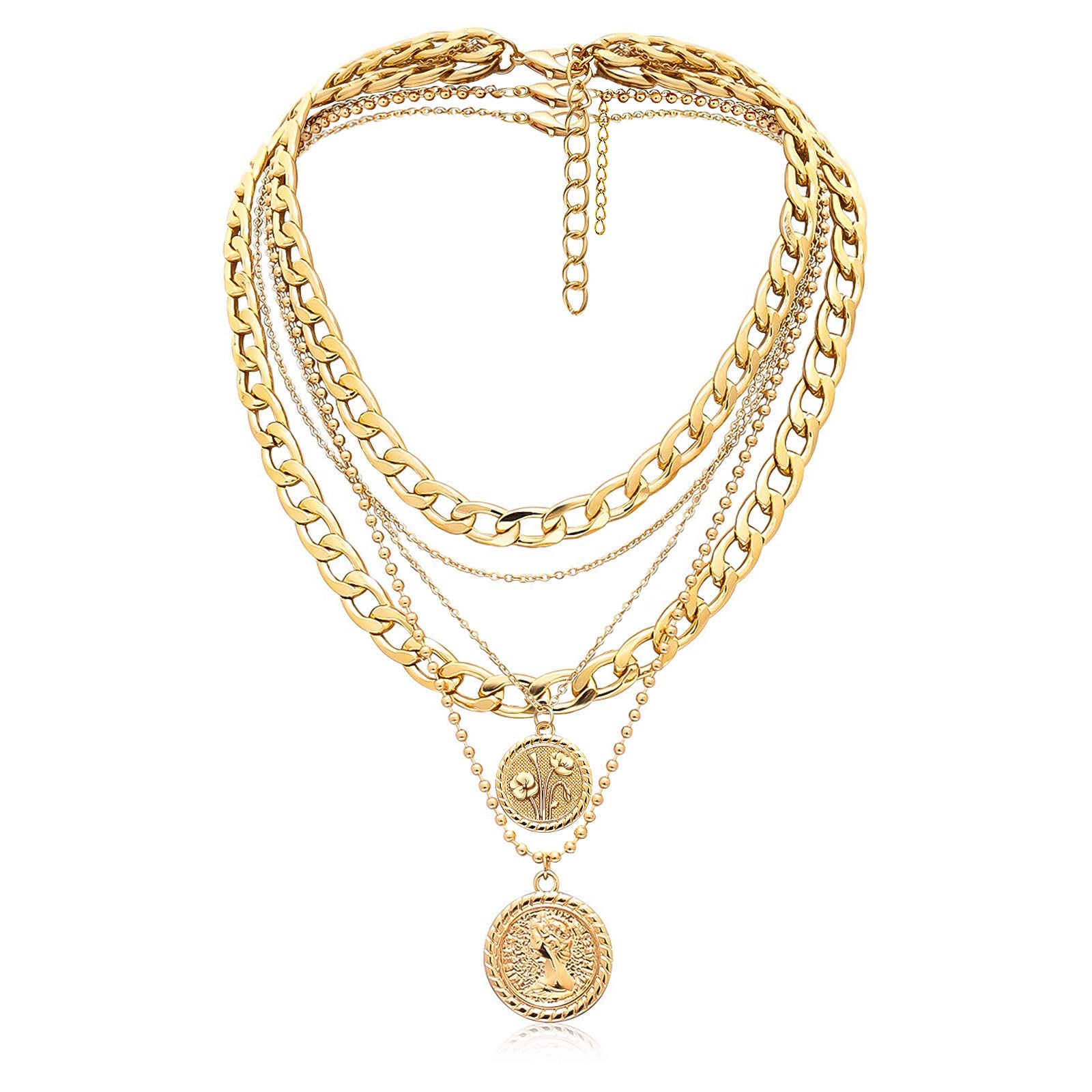 Gold Chain Necklace for Women Ladies Dainty and Chunky Chain Link