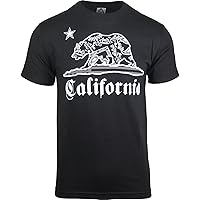 California Republic Paisely Bandana Bear Mens T Shirt