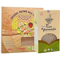 TANISA Organic Combo including Brown Rice Paper Wrapper - Rice Vermicelli Noodles