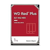 Western Digital 1TB WD Red Plus NAS Internal Hard Drive HDD - 5400 RPM, SATA 6 Gb/s, CMR, 64 MB Cache, 3.5