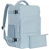 Large Travel Backpack Women, Carry On Bags For Airplanes, Lightweight Personal Item Bag, Laptop Backpack, Casual Work Gym College Weekender Bag, Light blue