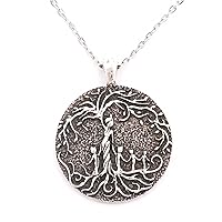 Tree of Life Necklace Mom Several Boys Girls Family Disc Hanging Pendant Gift for Women Father Wife Daughter Son Mother's Day