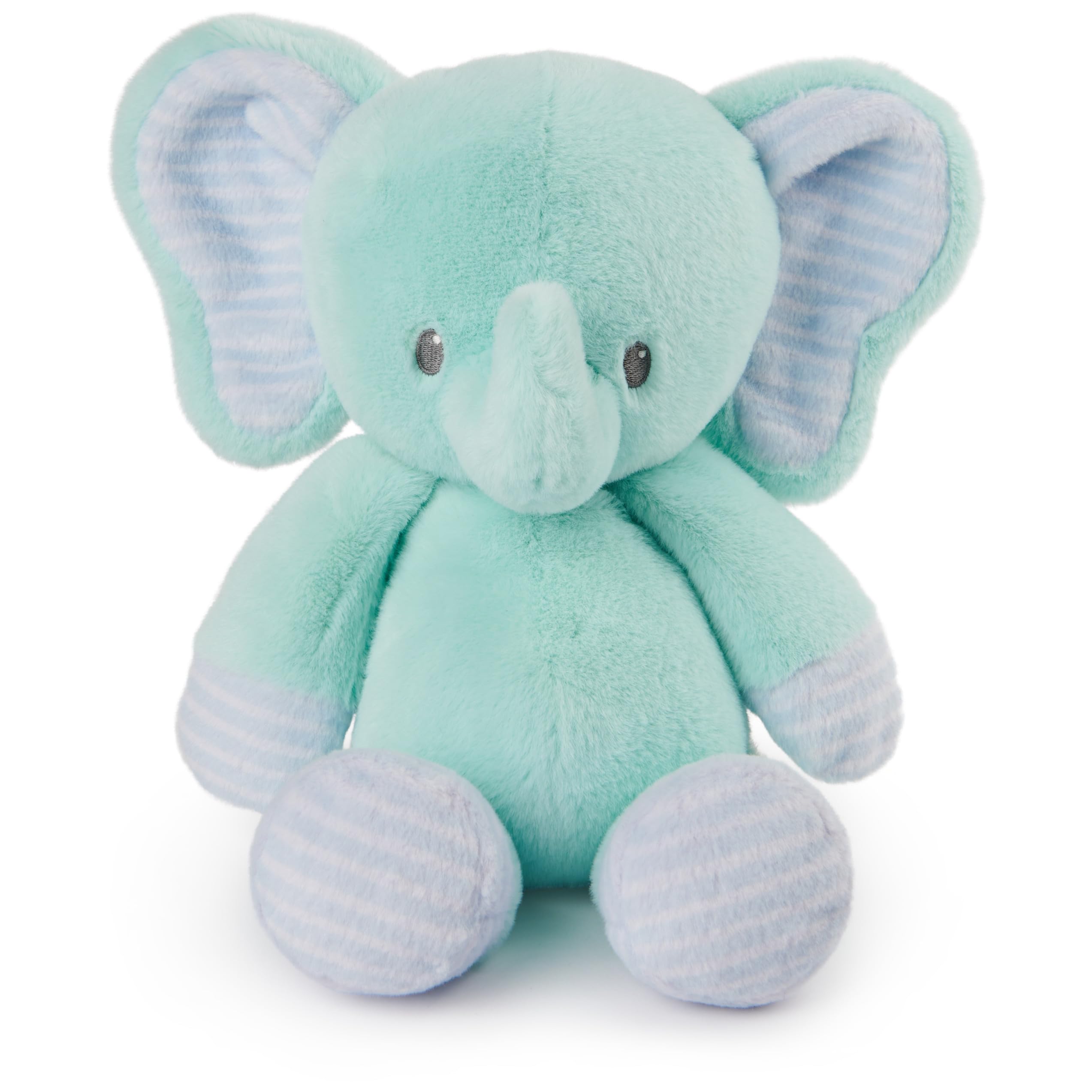 GUND Baby Safari Friends Elephant Pull-Down Musical Plush, Travel Friendly Sensory Toy with Stroller Loop for Ages 0 and Up, Blue, 12”