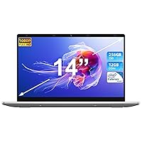 jumper Laptop, 14 Inch Laptops, 12GB LPDDR4 256GB SSD, Lightweight Computer with Quad-Core Celeron J4105 CPU, FHD 1080P Display, Dual Speakers, 35.52WH Battery, 2.4G+5G WiFi, BT4.0, Gray, 16:9.