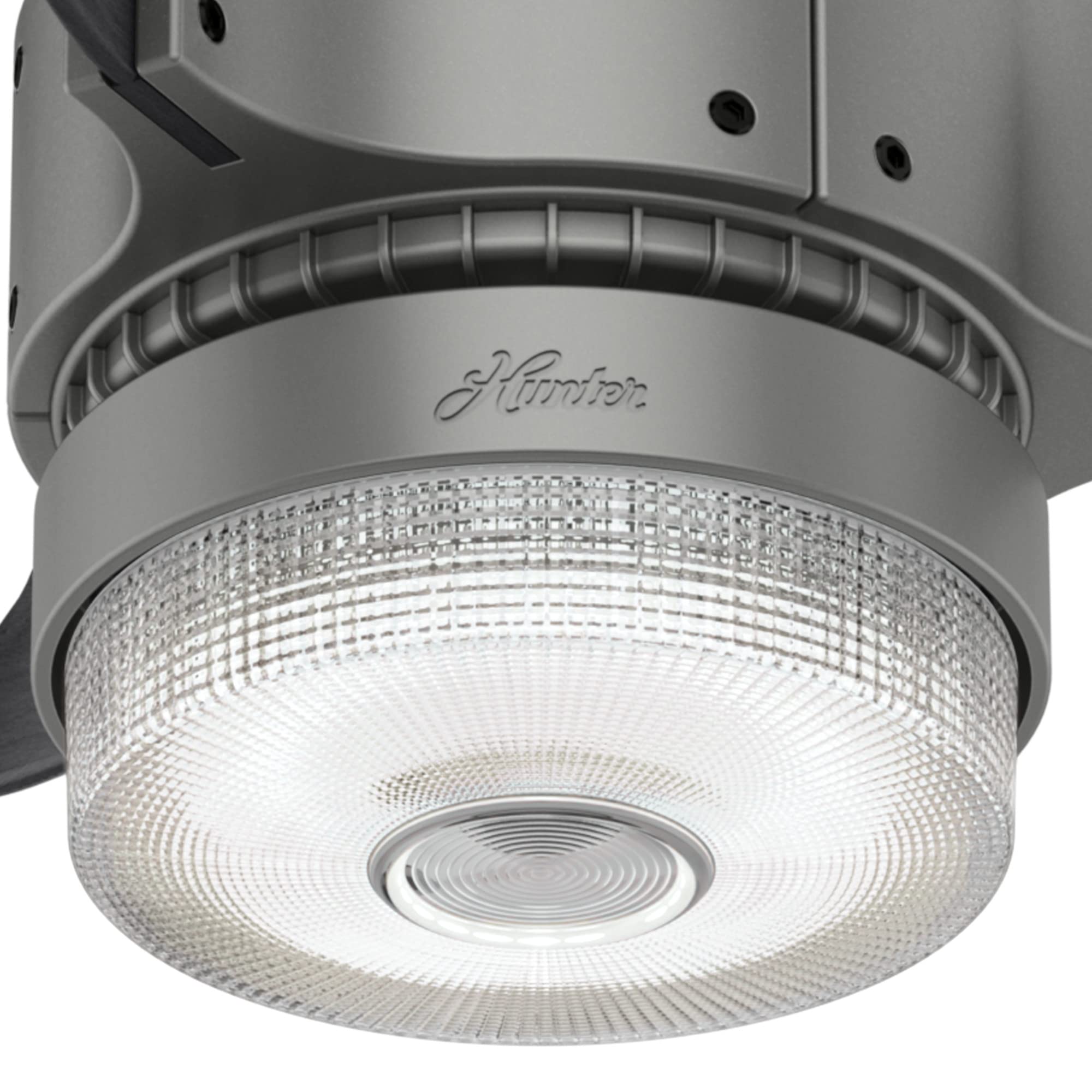 Hunter Fan Company, 59381, 54 inch Wi-Fi Apache Matte Silver Ceiling Fan with LED Light Kit and Handheld Remote, Smart Fan