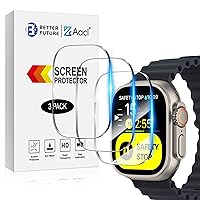AACL Screen Protector for Apple Watch Ultra 49mm (2022),Tempered Glass Screen Protector for iWatch Ultra 49mm,Anti Scratch,Bubble Free,Full Coverage,Ultra Clear,Installation handle [3 Pack]