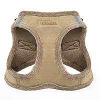 Voyager Step-In Plush Dog Harness – Soft Plush, Step In Vest Harness for Small and Medium Dogs by Best Pet Supplies - Harness (Latte Suede), XS (Chest: 13 - 14.5