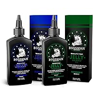 Bossman Beard Oil Jelly Kit (2 Scents) - Beard Growth Softener, Moisturizer Lotion Gel with Natural Ingredients - Beard Growing Product (Royal Oud & Vetiver X Scents)