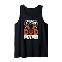 Mens Best Buckin' Dad Ever | Hunting Father's Day Funny Hunting Tank Top