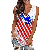Tops for Women Floral Printed Sleeveless V-Neck Tee Bodybuilding Travel Womens Vintage Blouse Floral