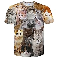 Yasswete Men and Women Shirts Unisex 3D Fashion Printed Shirts for Adults Short Sleeve Top T-Shirts