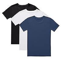 Hanes Boys Originals T-Shirt Pack, Supersoft Undershirts For Boys, Moisture-Wicking, 3-Pack