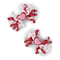 Toddler and Baby Snap Clip 2-Pack Hair Accessories,Valentine Heart,One Size