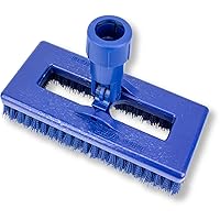 SPARTA 3638831EC14 Polyester Rectangle Scrub Brush, Floor Brush, Cleaning Brush With Swivel Head For Cleaning, 8 Inches, Blue