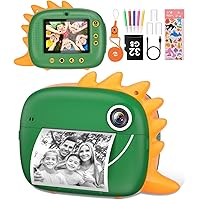 Kids Instant Camera for 3-12 Years Old Kids Toddlers Childrens Boys Girls Christmas Birthday Gifts 2.0 Inch Screen 12MP / 1080P HD Video Camera Baby Instant Print Digital Camera