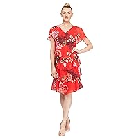 S.L. Fashions Women's Tiered Pebble Dress