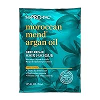 HI PRO PAC Moroccan Mend Argan Oil Deep Repair Hair Masque Treats Dry Brittle Hair, Replenishes Moisture, Revives Pack of 2