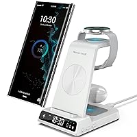 Wireless Charger for Samsung Charging Station, 3 in 1 Android Phone Wireless Charger for Samsung Galaxy S24 Ultra/S23 Ultra/Z Flip 5/Fold 5/Buds, Charger for Galaxy Watch 6/5/4/3(for Samsung Only)