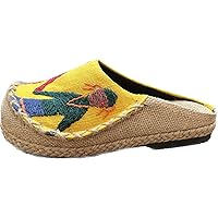 Naga Woven Fabric Unisex Shoes Handmade (Human,Yellow) - Random Pattern