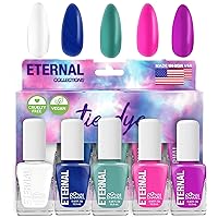 Eternal Nail Polish Set 5 Piece Kit: Long Lasting, Quick Dry and Cruelty Free. Made in USA - 0.46 Fluid Ounces Each (Tie Dye)